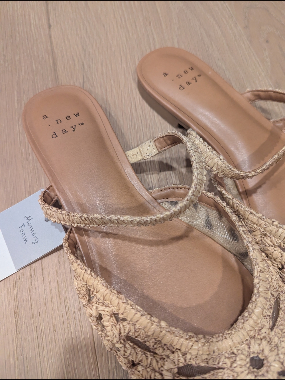 a new day Natural Woven Pointed-Toe Mule with Strap - Picture 2 of 10
